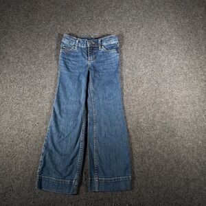 Wrangler Girls Flare Leg Jeans Medium Wash Blue 6X Slim 1009GWWDI